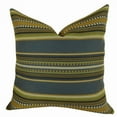 thumbnail image 1 of Plutus Chic Stripe Indigo Handmade Pillow, (Double sided 24" x 24"), 1 of 2