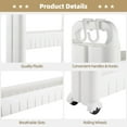 thumbnail image 3 of 3 Tiers Slim Rolling Storage Cart, 3.5 Inches Slim Slide out Bathroom Organizer Cart, Tiered Storage Rack with Wheels, Narrow Mobile Utility Cart for Laundry Room, Kitchen, Office, Sturdy Room, 3 of 5