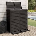 thumbnail image 1 of vidaXL Outdoor Garbage Bin Black 78x41x86 cm Polypropylene, 1 of 5