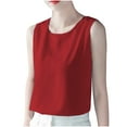 thumbnail image 2 of LiMoi Summer Tops for Women Dressy Casual Women's Tees and Tanks Plus Size T Shirts for Women Plain Blouse Oversized Top, 2 of 3