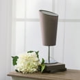 thumbnail image 2 of Simple Designs Mini Chrome Table Lamp with Angled Fabric Shade, 2 of 9