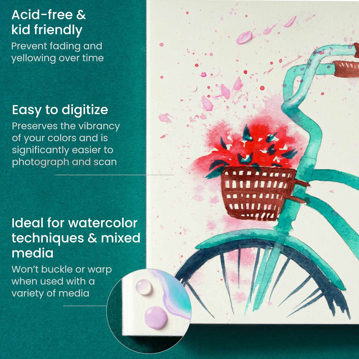 Arteza Watercolor Pad 9"X12"-14 Sheets