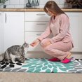 thumbnail image 3 of Simple Petal Shaped Geometric Floral Pattern Kitchen Rugs Sets Of 2,Anti Fatigue Kitchen Mat Rugs Non Slip Washable,Decorative Kitchen Floor Mats for Kitchen,Sink,Laundry,17"x30"+17"x47", 3 of 7