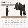 thumbnail image 4 of Fuzoiu Glittering stars Print Women's Long-Sleeved Pajama,Lounge Button Down Nightwear,Womens Notch Collar Pajama Set-Large, 4 of 7