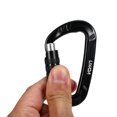 thumbnail image 3 of 2pcs 12KN Carabiner Clips D-Ring Locking Key  for Camping Climbing Hiking, 3 of 7