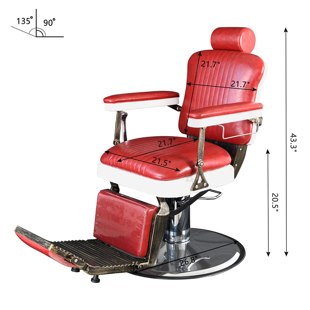 Kepooman Artist Hand Hydraulic Barber Chair, Salon Chair for Hair Stylist Tattoo Chair Shampoo Salon Equipment, Red Kepooman Artist Hand Hydraulic Barber Chair, Salon Chair for Hair Stylist Tattoo Chair Shampoo Salon Equipment, Red