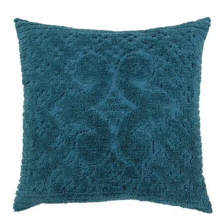 Better Trends 26"x 26" Euro Pillow Sham 100% Cotton Pillow Cover Medallion Design Machine Washable (Teal) Ashton Collection