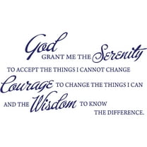 Purple 27" x 15" God grant me the serenity PRAYER BIBLE... Vinyl Wall Art Home Decor Decal Sticker