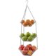 thumbnail image 1 of Cesta colgante de metal para frutas y verduras: cesta colgante de cocina para obtener más espacio en la encimera como juego de 3 piezas, 1 of 5