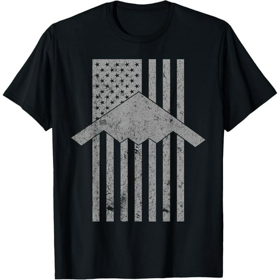 t-shirt B-2 Spirit Stealth Bomber Patriotic Vintage Flag T-Shirt mens,black,women,funny,journey,Crew Neck, Short Sleeve,custom clothing patterns.