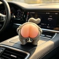 thumbnail image 5 of Squeezable Decompression Butt Ornament, Soft Silicone Stress Relief Toy, Non-Toxic Resin Dashboard Decor, Cute Quirky Healing Figurine for Car Interior Home Office Desktop Decoration Gift, 5 of 5
