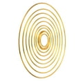 thumbnail image 1 of Unique Bargains Dream Catcher Rings Set, 10 Sizes Metal Macrame Wreath Floral Round Ring Hoop, Gold, 1 of 6