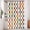 Beige, variant on Retro 70s Rainbow Checkered Shower Curtain with 12 Hooks, Washable Polyester, Groovy Vintage Design