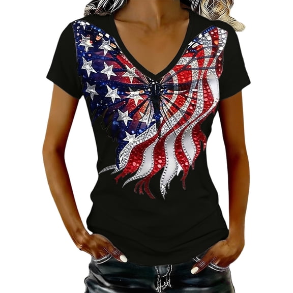 MEICHEN Women Graphic Casual T Shirt Short Sleeve Tee Tops Summer Fashion Clothing for Women
