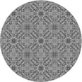 thumbnail image 1 of Ahgly Company Indoor Round Patterned Ash Gray Area Rugs, 6' Round, 1 of 1