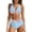 a-177BU139, variant on Womens Halter V Neck Wave Striped Trim Two Piece Bikini Set Bikini Top High Waist Side Tie Bottom Basic Swim Suit Summer Swimwear For Beach Vacation Leisure Swimwear XXXL