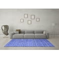 thumbnail image 3 of Ahgly Company Machine Washable Indoor Square Abstract Blue Modern Area Rugs, 6' Square, 3 of 4
