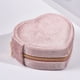 thumbnail image 1 of Caja de almacenamiento de joyería de terciopelo en forma de corazón | Organizador de cremallera portátil para viajes | Anillo flocado Collar Pendiente Estuche de embalaje | Rosa romántico, 1 of 6