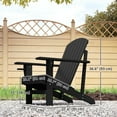 thumbnail image 3 of Outsunny Classic Adirondack Chair with Cup Holder for Backyard Black, 3 of 10
