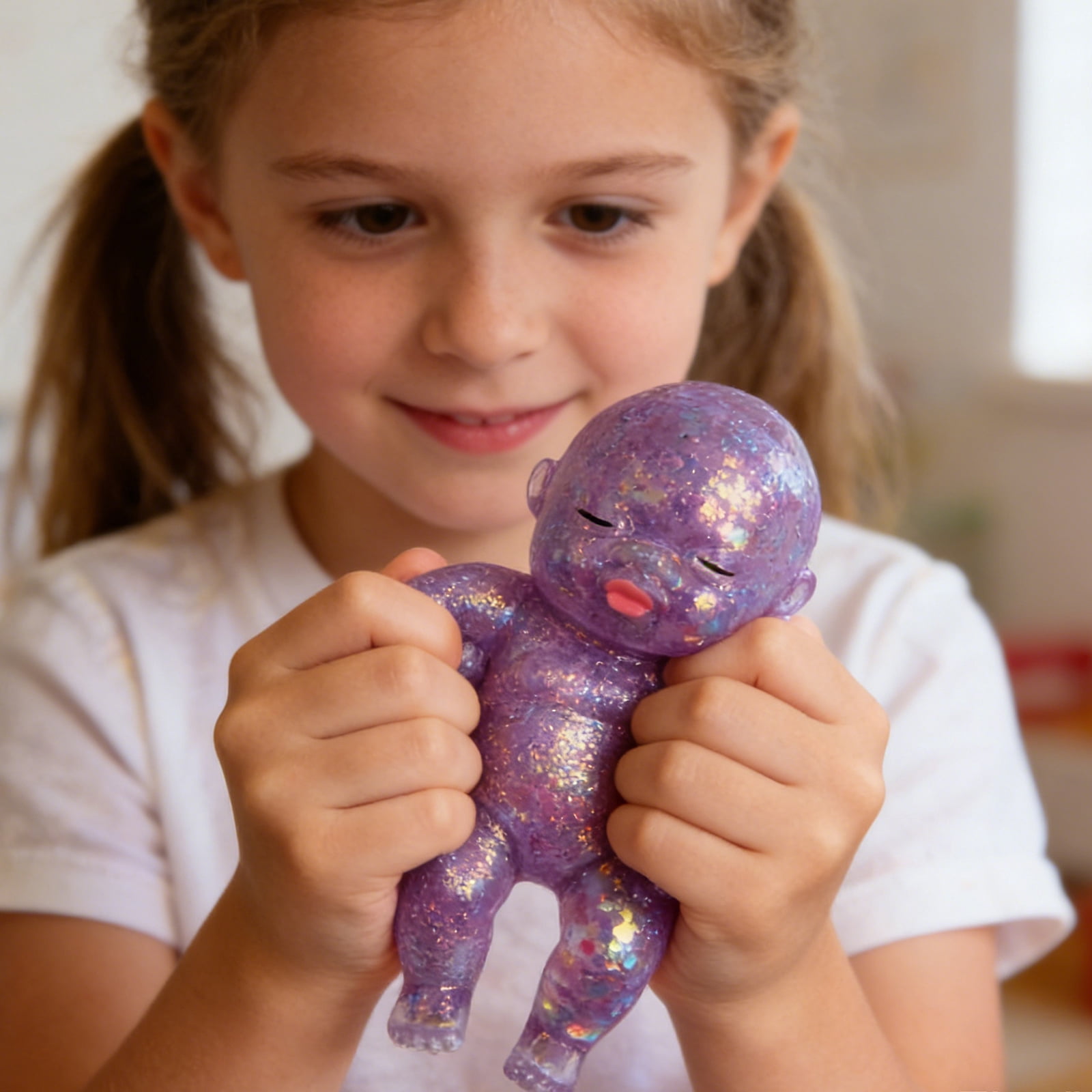 Giant Sugar Squishy Baby - Soft Babies Sugar Swaps Toy - Mega Sensory Fidget Doll for Stress Relief & Tactile Play - Cute Squeeze Companion 2026 (2.75 Inch Purple)