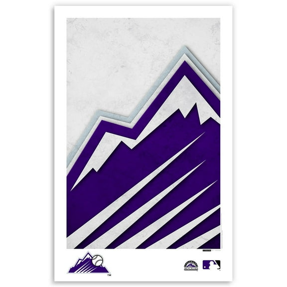 Colorado Rockies 11'' x 17'' Minimalist Team Logo Art Poster