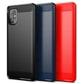 thumbnail image 6 of Nakedcellphone [NAVY BLUE CARBON FIBER] Flexible TPU Slim Phone Case Cover [Anti-Shock, Anti-Fingerprint] for Samsung Galaxy A51 5G UW Phone (VERIZON ONLY), 6 of 6