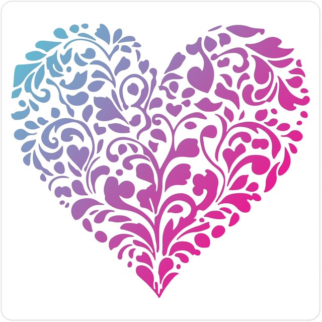 Plantillas de corazones grandes de 30 x 30 cm, reutilizables, para decoración de San Valentín, con diseño de corazones de amor, para pintar y dibujar.