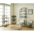 thumbnail image 3 of Leeds Pewter Metal 3 Tier Freestanding Corner Bathroom Shelving Rack, 3 of 5