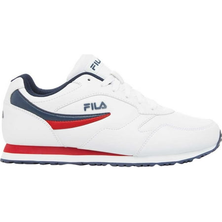 Men's Fila Classico 18 Low Top Sneaker White/Fila Navy/Fila Red 13 M