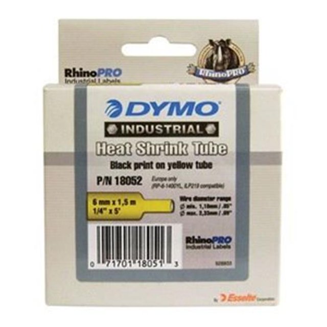 Dymo Rhino 784-18056 Tube Rétractable Jaune 0.5 Po
