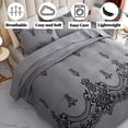 thumbnail image 2 of King Quilt Set Gray - Soft Lightweight Summer Quilts, All Season Bedspread (1 Quilt, 2 Shams), 2 of 9