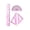 pink-20cm, variant on Geometry Ruler Set for Learners, Flexible 4-Piece Measuring Tools with Protractor, Two Squares, Math Class Support