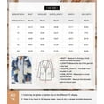 thumbnail image 6 of Womens Winter Fuzzy Fleece Jacket Hooded Color Block Patchwork Cardigan Coats Outerwear with Pockets, 6 of 6