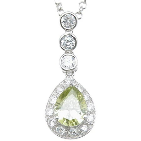 Plutus kkn6201 925 Sterling Silver Rhodium Finish Emerald Cut Antique Style Pave Pendant