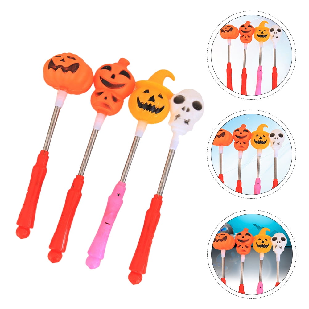 Hand sticks 6pcs Halloween Glowing Hand Sticks Pumpkin Skull Flashing