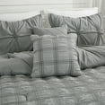 thumbnail image 6 of JML 7-Piece Grey Comforter Set, Full/Queen, With Pinch Pleated Design, 6 of 7