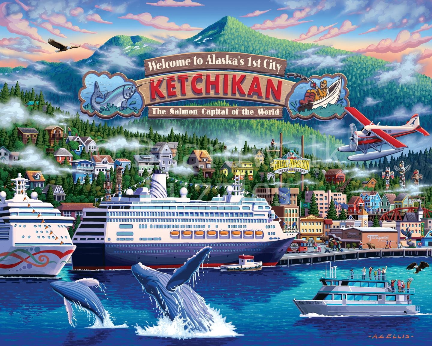 Ketchikan - 1000 Piece Boardwalk Jigsaw Puzzle