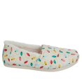thumbnail image 4 of Women's TOMS Alpargata Holiday Canvas Slip On Shoe Natural Holiday Lights Print Glow In The Dark 6 M, 4 of 8
