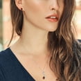 thumbnail image 3 of 925 Sterling Silver and 10K Yellow Gold Pear Shape Red Garnet and White Lab Grown Diamond Pendant and Earrings Jewelry Set for Women (2.89 Cttw, Gemstone January Birthstone, with 18 inch Chain), 3 of 3