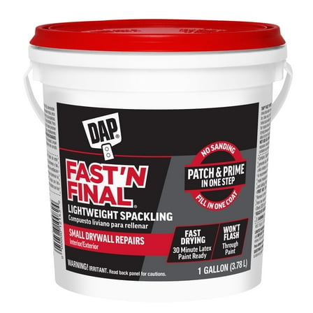 DAP Fast'N Final Lightweight Spackling - Durable White - 1 Gal
