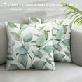 thumbnail image 3 of ONETECH  Spring Sage Green Pillow Covers Watercolor Eucalyptus Floral Throw Pillows Case,Seafoam Leaves Print Decorative Square Cushion Covers Outdoor Leaf Decor for Home Sofa Bed, 3 of 5