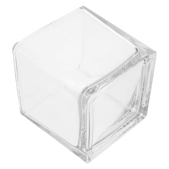Masteelf Clear Square Glass Vase Square Glass Vase Clear Cube Vase Mini Square Glass Vases Square Wedding Centerpiece Flower Vases For Wedding Office Decorations Home Decor