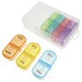 thumbnail image 5 of KAKOWELY Pill Case 1pc 14 Grids Medicine Box Portable Pill Box Storage Container (Assorted Color)5.63"X3.7"X1.57", 5 of 5