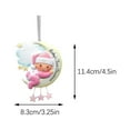 thumbnail image 3 of TOPRenddon Baby's Girl First Christmas Ornament -DIY Resin Baby Girl in Wreath Christmas Tree Decor, 3.15 x 3.7 x 0.55 Inches, 3 of 7