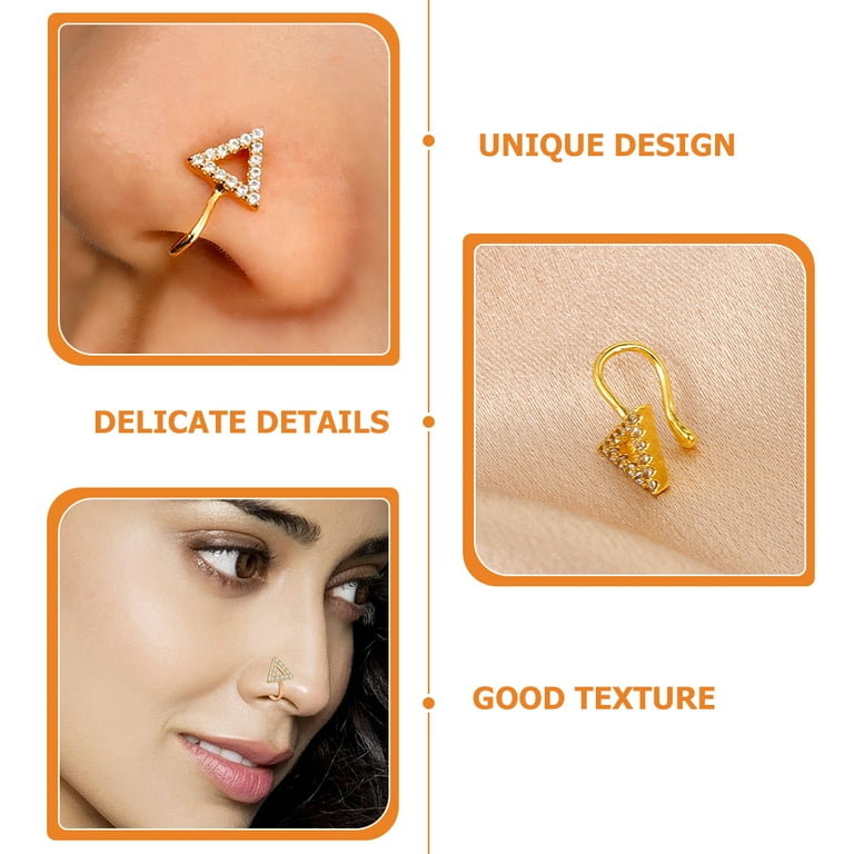 9pcs Fake Nose Rings Nose Cuff No Piercing Nose Ring Women Nose
