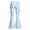 2-Light Blue, variant on Girls High Waisted Flare Pants Uniform School Pants Kids Flare Bell Bottoms Casual Trousers 13-14 Years