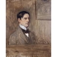 thumbnail image 2 of Jean-Louis Forain 12x14 Black Ornate Wood Framed Double Matted Museum Art Print Titled: Self-Portrait (1898), 2 of 5