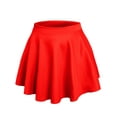 thumbnail image 2 of J. METHOD Women’s Skater Skirt Elastic Waist Casual Mini Flared Swing Pleated Skirts Made in USA NEWSK06 Orange Red M, 2 of 6