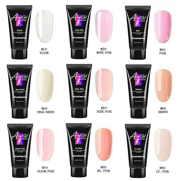 Poly Builder Gel Diy Kit Jelly Crystal Nail Art Glue Quick Extension Polygel Set