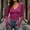 Hot Pink, variant on Women's Thermal Base Layer Top, V-Neck Long Sleeve Shirt with Thumb Hole, For Morning Jogging, Shopping Trip